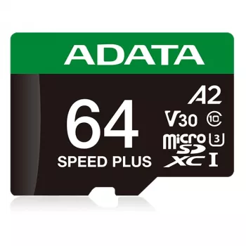 MicroSDXC-kaart ADATA Speed Plus 64 GB UHS Class 3 mudel UD64GUI3V30A2SP-RA1