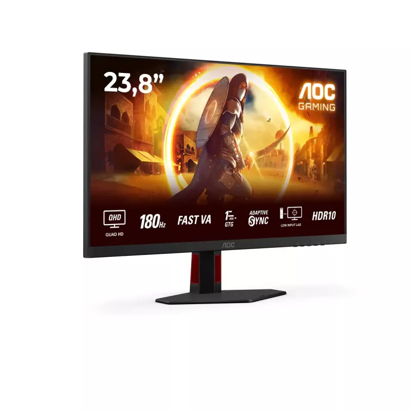 Monitor AOC Q24G4RE 23.8 tolli Quad HD (2560x1440) Fast IPS 180Hz 1 ms HDR10 DisplayPort 1.4 HDMI 2.0