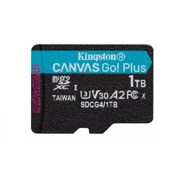 Kingston Technology 1TB microSDXC Canvas Go Plus Gen4 200R A2 U3 üksikpakend ilma adapterita