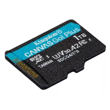Kingston Technology 1TB microSDXC Canvas Go Plus Gen4 200R A2 U3 üksikpakend ilma adapterita