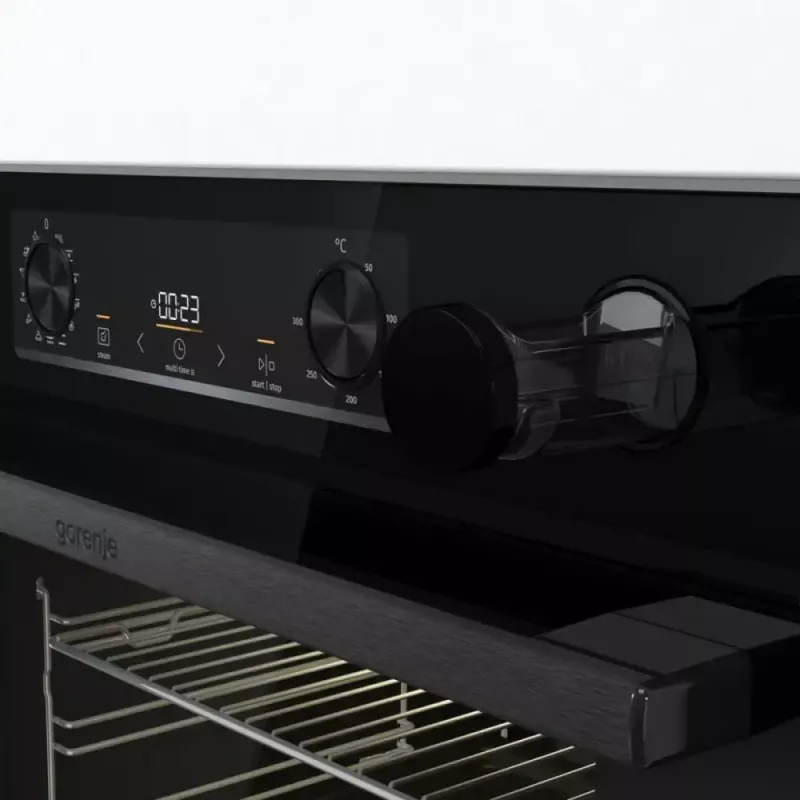 Sisseehitatud elektriahi Gorenje BSA6737E15BG — 77 L, must, digitaalne taimer, konvektsioon, grill, pitsafunktsioon