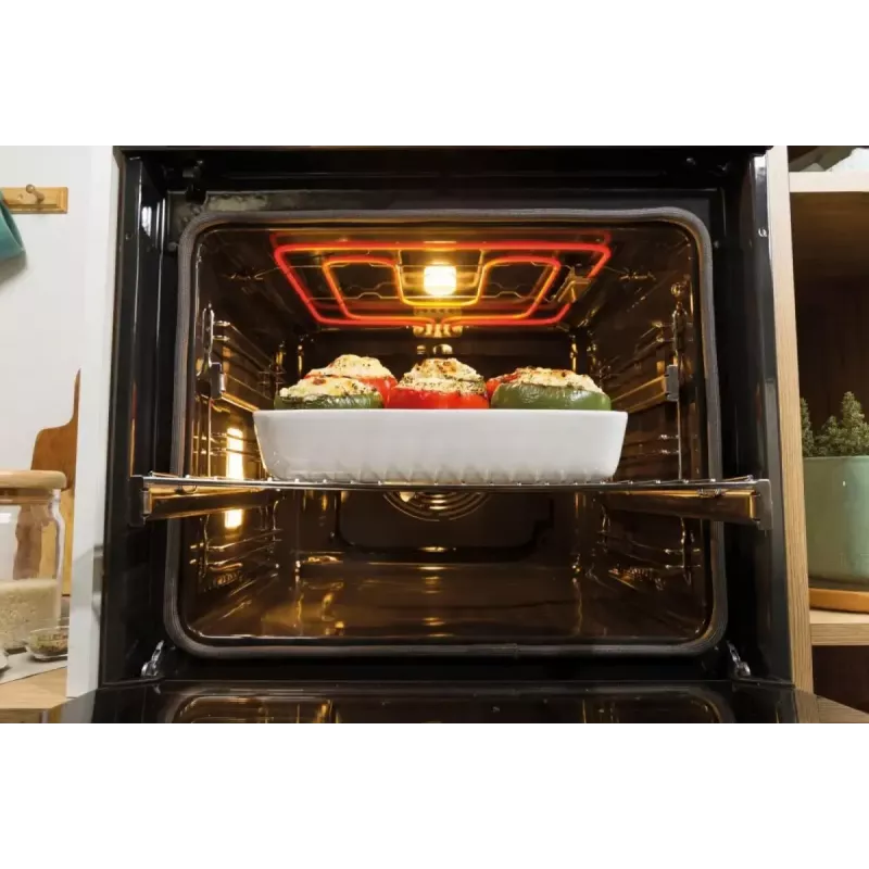 Sisseehitatud elektriahi Gorenje BSA6737E15BG — 77 L, must, digitaalne taimer, konvektsioon, grill, pitsafunktsioon