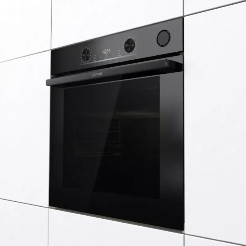 Sisseehitatud elektriahi Gorenje BSA6737E15BG — 77 L, must, digitaalne taimer, konvektsioon, grill, pitsafunktsioon