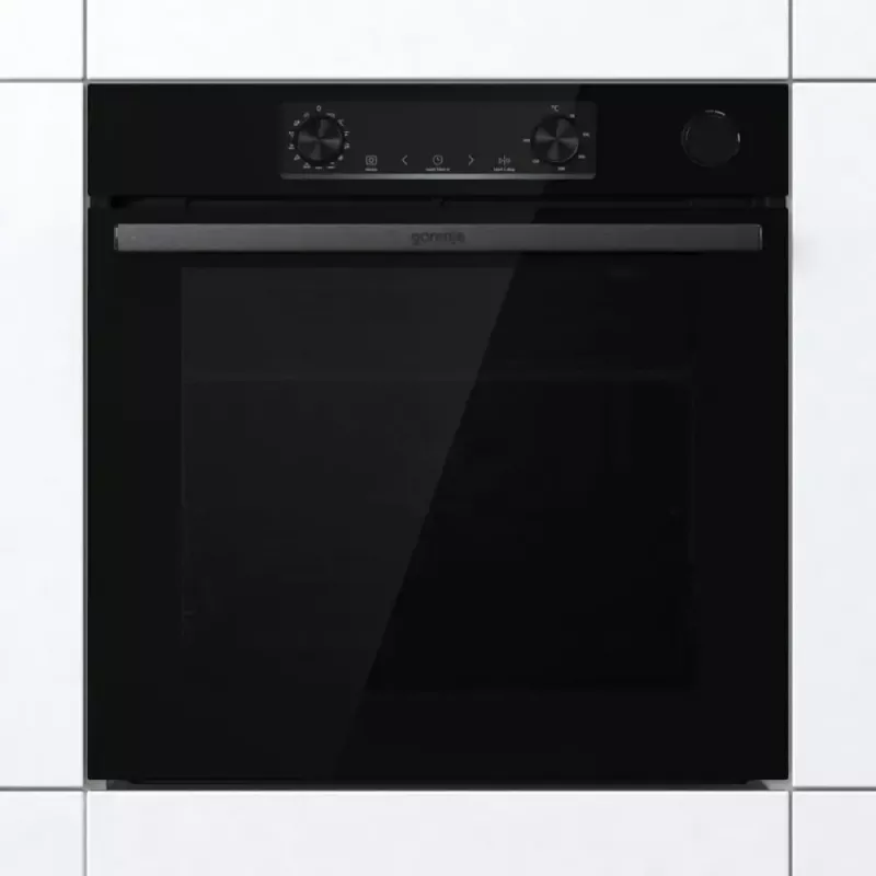 Sisseehitatud elektriahi Gorenje BSA6737E15BG — 77 L, must, digitaalne taimer, konvektsioon, grill, pitsafunktsioon
