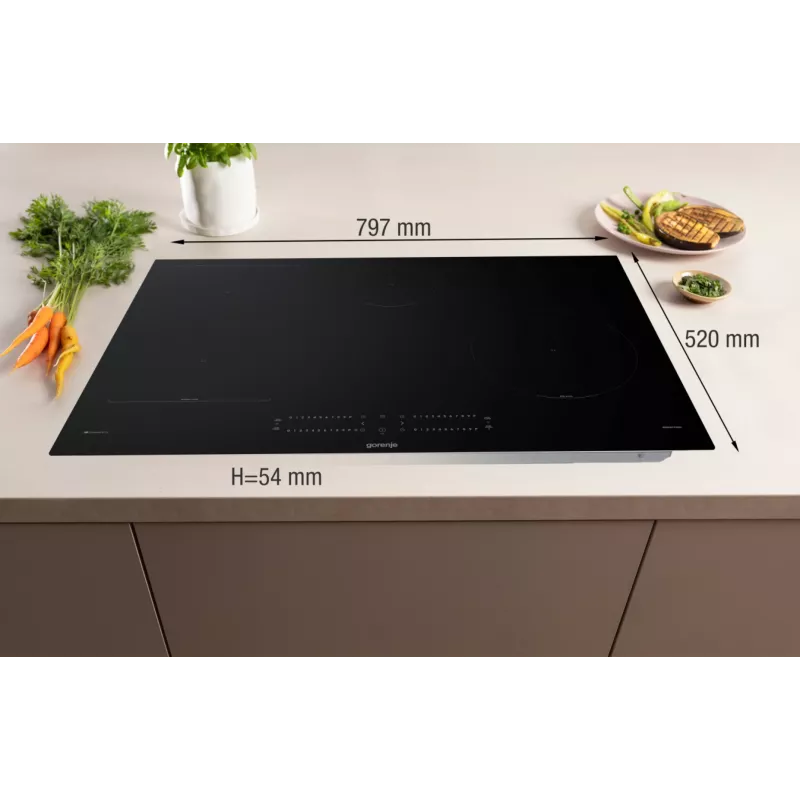 Gorenje Induktsioonpliit GI8432BSCWF, must, sisseehitatav, 60 cm, tsooninduktsioonpliit, klaaskeraamiline, 4 tsooni