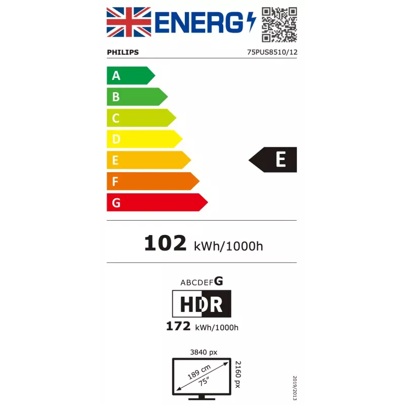 Philips 75PUS8510 190.5 cm (75 tolli) 4K Ultra HD nutiteler Wi-Fi must