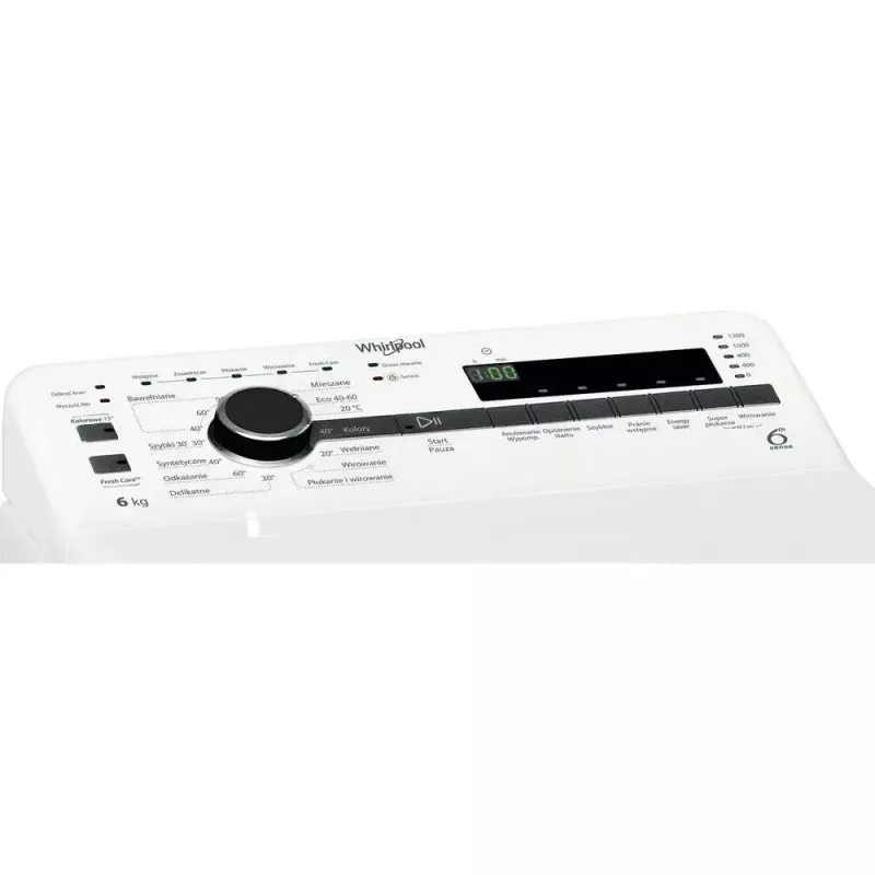Whirlpool NTDLR 6240SS PL/N pesumasin, pealtlaetav, 6 kg, 1151 RPM, valge