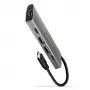 Axagon HMC-5G21 USB 10Gbps jaotur, 2x USB-A, 2x USB-C, HDMI 4k/30Hz, PD 60W, USB-C kaabel