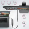 Axagon HMC-5G21 USB 10Gbps jaotur, 2x USB-A, 2x USB-C, HDMI 4k/30Hz, PD 60W, USB-C kaabel