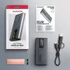 Axagon EEM2-SD2 USB-C 10Gbps - M.2 NVMe & SATA SSD EKRAANiga karp