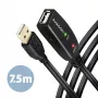 Axagon ADR-207 USB pikenduskaabel 7,5 m USB 2.0 Must