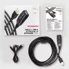 Axagon ADR-207 USB pikenduskaabel 7,5 m USB 2.0 Must