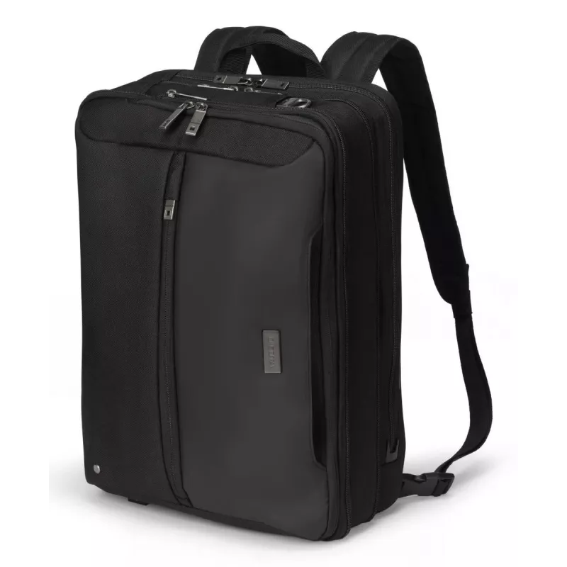 DICOTA Top Traveller Dual Five - 14-16-tolline sülearvutikott - Must / 900d taaskasutatud PET-polüester