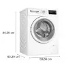 Eestlaetav pesumasin Bosch WAN2405MPL, 7 kg, 1200 p/min, A energiaklass, LED-ekraan, valge
