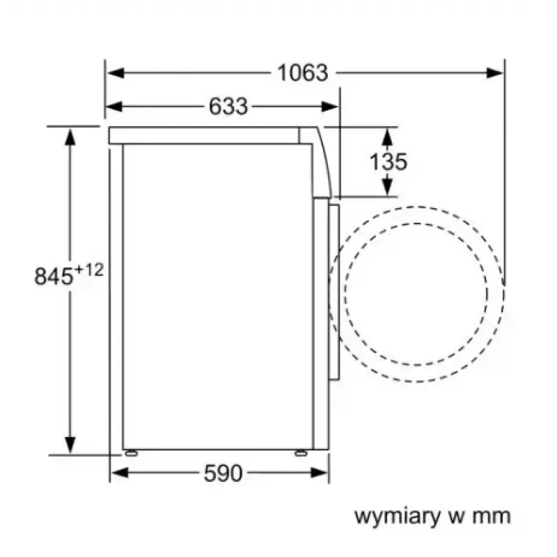 Eestlaetav pesumasin Bosch WAN2405MPL, 7 kg, 1200 p/min, A energiaklass, LED-ekraan, valge
