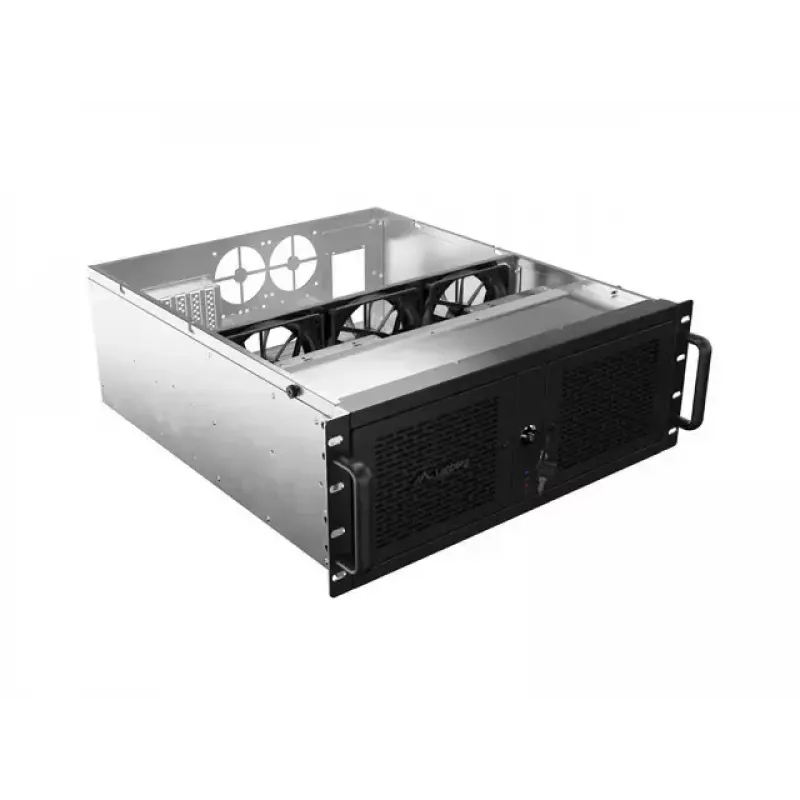 Rack-korpus Lanberg SC01-5204-12B 4U Must 5 ventilaatorit