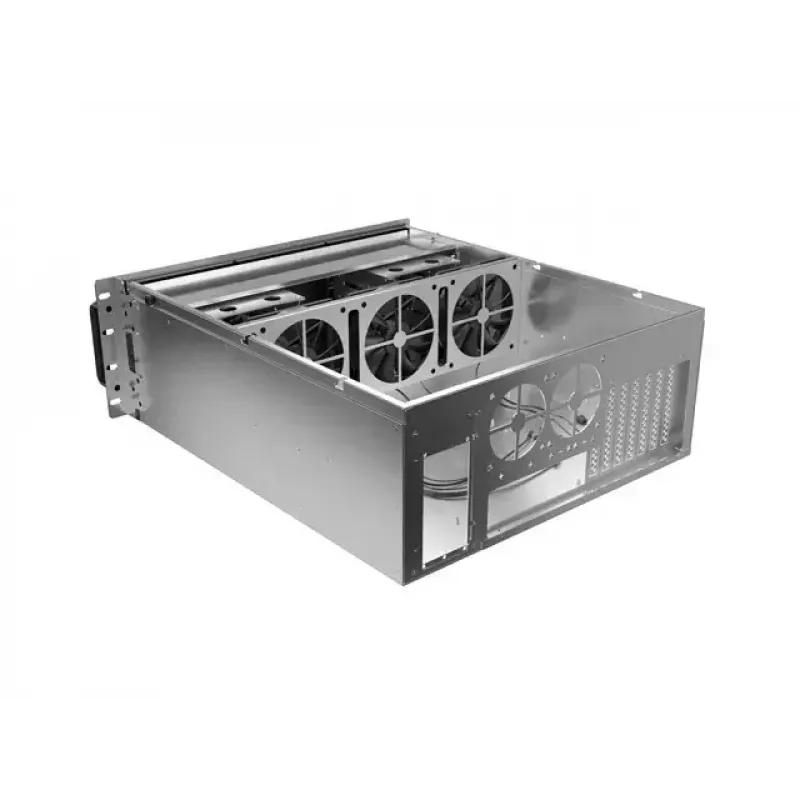 Rack-korpus Lanberg SC01-5204-12B 4U Must 5 ventilaatorit