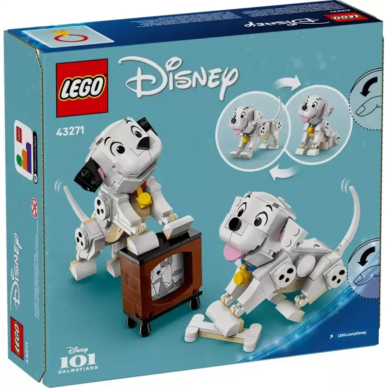 Ehitusmänguasi LEGO Disney Classic Puppies Lucky ja Penny komplekt 43271, 268 osa, kõrgus 90 mm, vanusele 6+