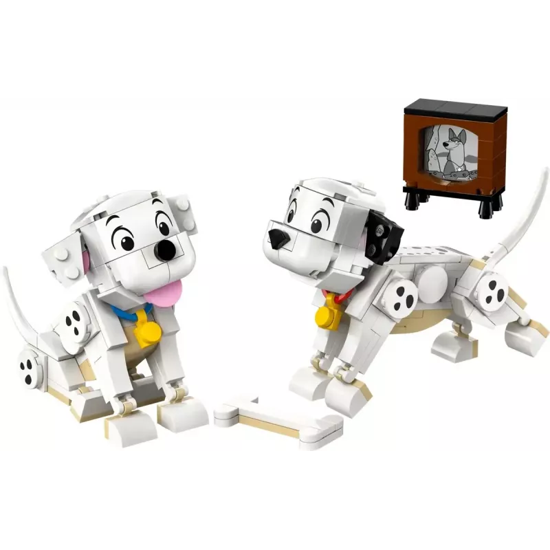 Ehitusmänguasi LEGO Disney Classic Puppies Lucky ja Penny komplekt 43271, 268 osa, kõrgus 90 mm, vanusele 6+