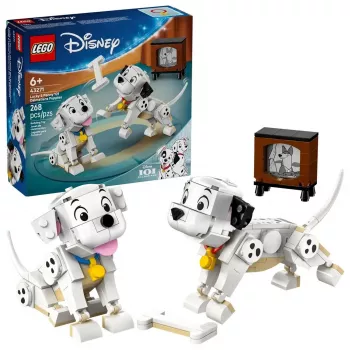 Ehitusmänguasi LEGO Disney Classic Puppies Lucky ja Penny komplekt 43271, 268 osa, kõrgus 90 mm, vanusele 6+