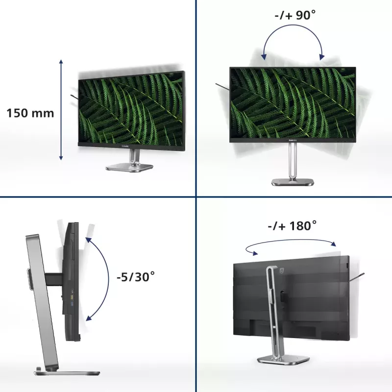 Philips 5000 seeria 24B2G5200/00 arvutimonitor 60,5 cm (23,8 tolli) 1920 x 1080 pikslit Full HD LCD antratsiit