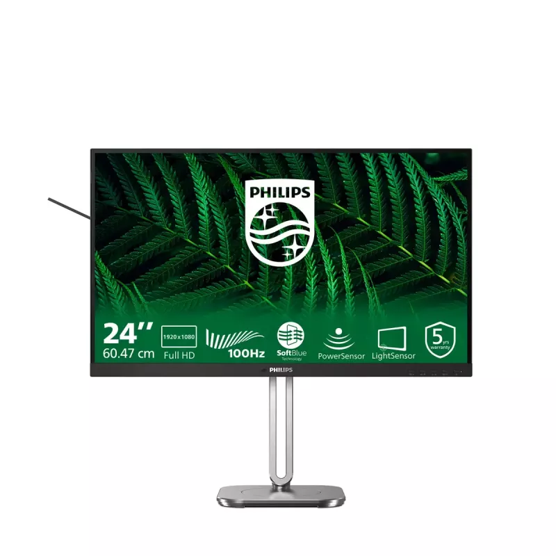 Philips 5000 seeria 24B2G5200/00 arvutimonitor 60,5 cm (23,8 tolli) 1920 x 1080 pikslit Full HD LCD antratsiit