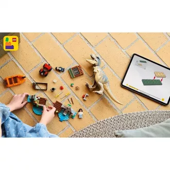 LEGO dinosauruse ehituskomplekt T. rex River Escape 76975 — 199 tk, 2 minifiguuri, vanus 5+
