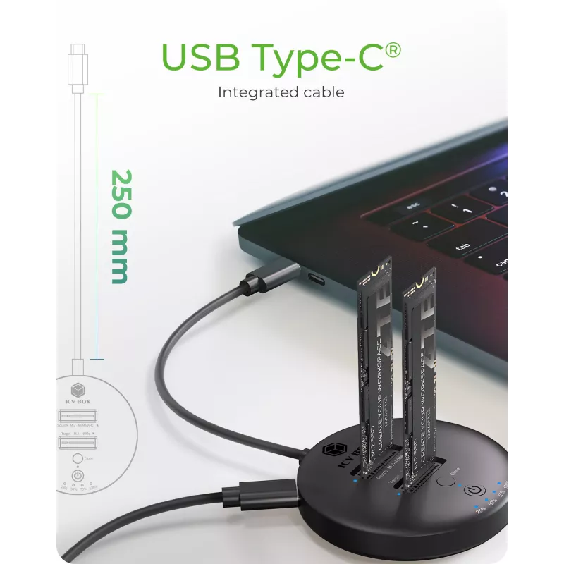 ICY BOX IB-1612MCL-C31 USB 3.2 Gen 2 (3.1 Gen 1) USB-C Must