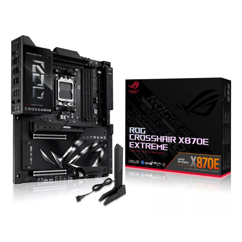 Emaplaat ASUS ROG CROSSHAIR X870E EXTREME — AMD X870E, Socket AM5, Extended ATX, DDR5, 4 DIMM, Wi‑Fi 7, 5 Gb LAN, 5x M.2
