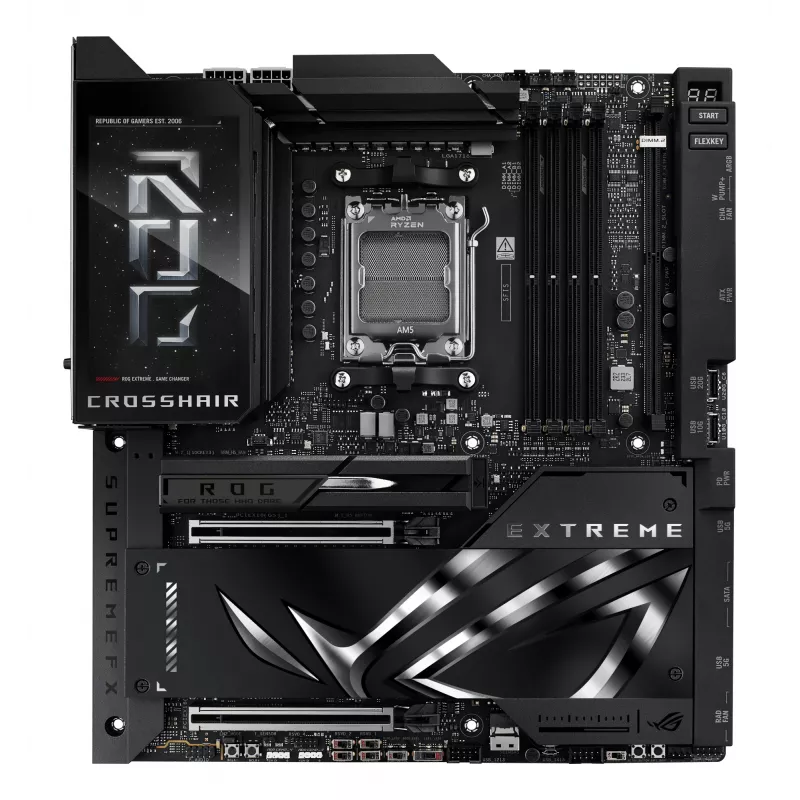 Emaplaat ASUS ROG CROSSHAIR X870E EXTREME — AMD X870E, Socket AM5, Extended ATX, DDR5, 4 DIMM, Wi‑Fi 7, 5 Gb LAN, 5x M.2