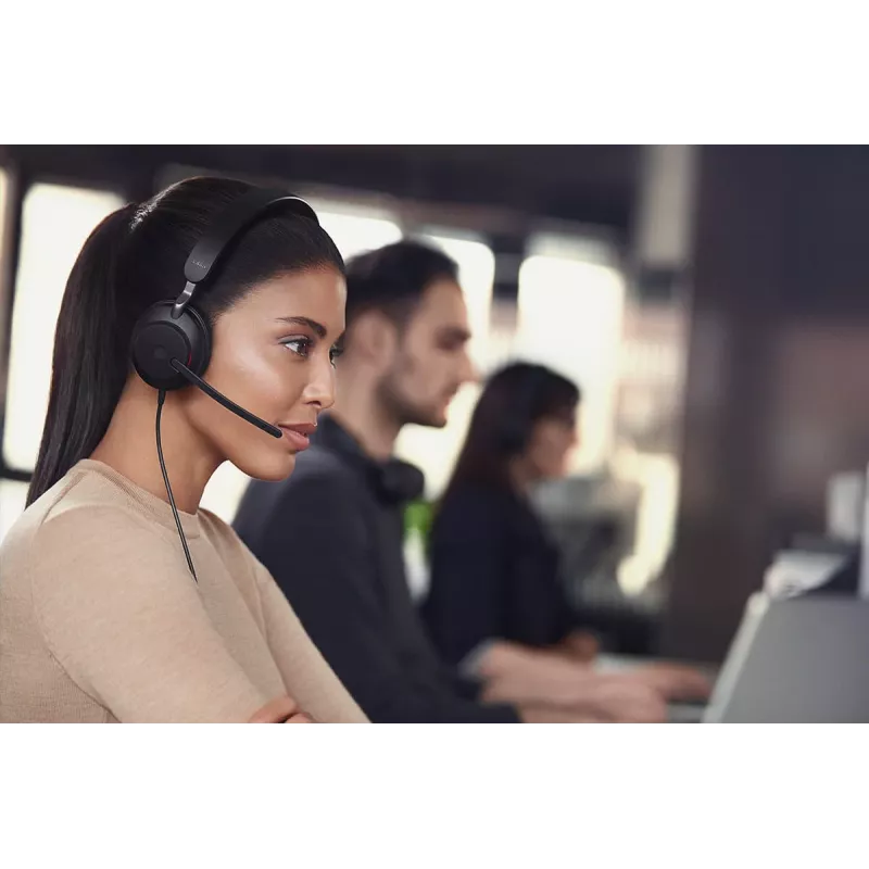 Jabra Evolve2 40 SE peakomplekt juhtmega Peapael Kõned/muusika USB USB-C / USB Type-A Must
