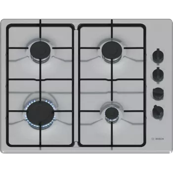 Bosch Serie 2 PBP6B5K80 pliit Roostevaba teras Sisseehitatav 60 cm Gaas 4 tsooniga