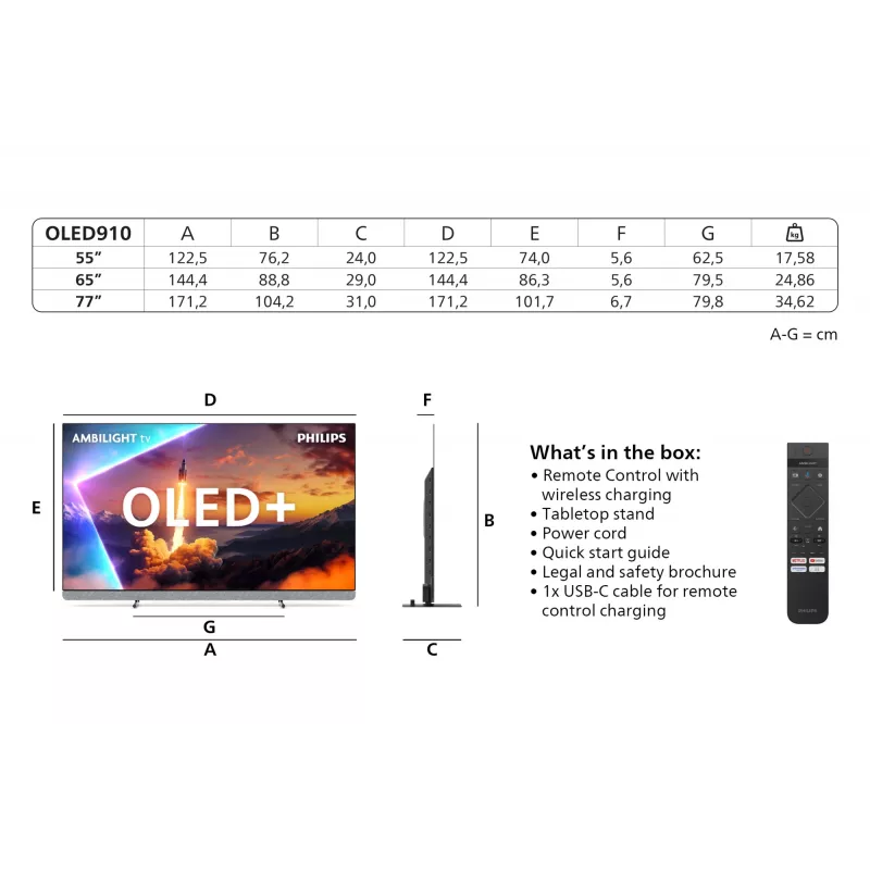 Philips 55OLED910/12 TV 139.7 cm (55 tolli) 4K Ultra HD nutiteler Wi-Fi Metallik