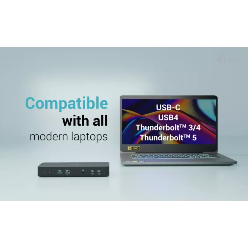 i-tec USB-C Intelligent Triple Display Docking Station + toiteedastus 100 W