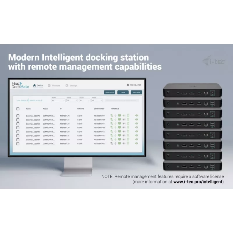 i-tec USB-C Intelligent Triple Display Docking Station + toiteedastus 100 W