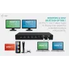ITEC i-tec USB-C KVM Dock PRO kolme hosti jaoks, topeltvideo, 2x toiteedastus (max 92 W), USB 3.2, 10 Gbit/s, Gigabit Ethernet