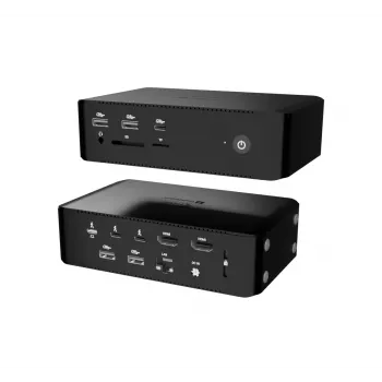 i-tec Thunderbolt5 Quattro Display dokkimisjaam, 5x USB, 2.5 GLAN + toiteedastus 140 W