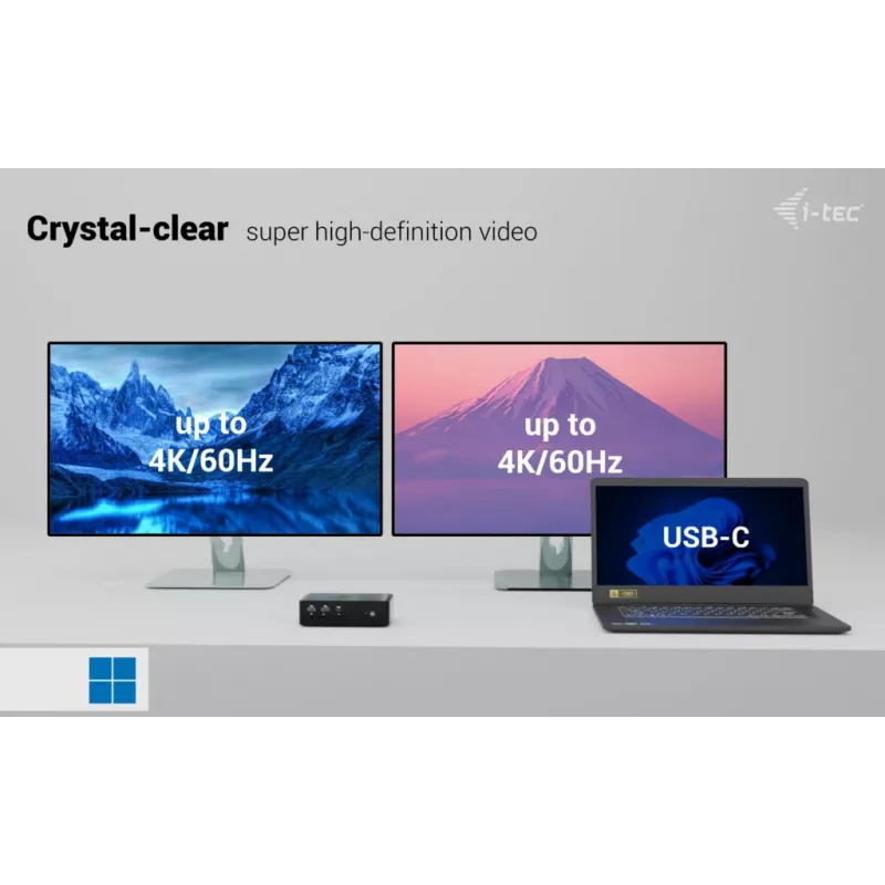 i-tec Thunderbolt5 Quattro Display dokkimisjaam, 5x USB, 2.5 GLAN + toiteedastus 140 W