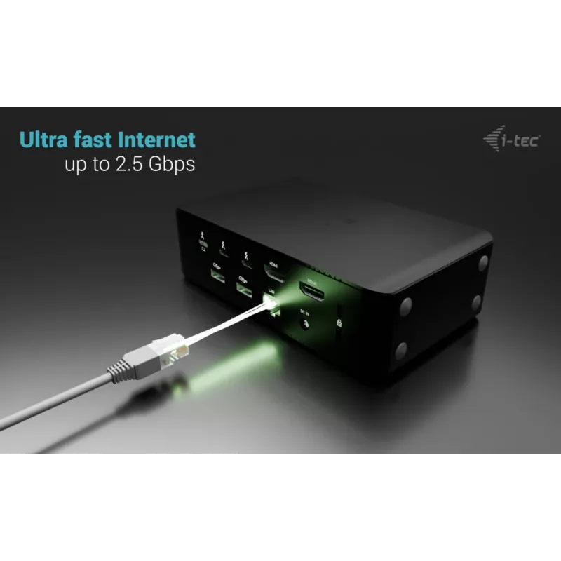 i-tec Thunderbolt5 Quattro Display dokkimisjaam, 5x USB, 2.5 GLAN + toiteedastus 140 W