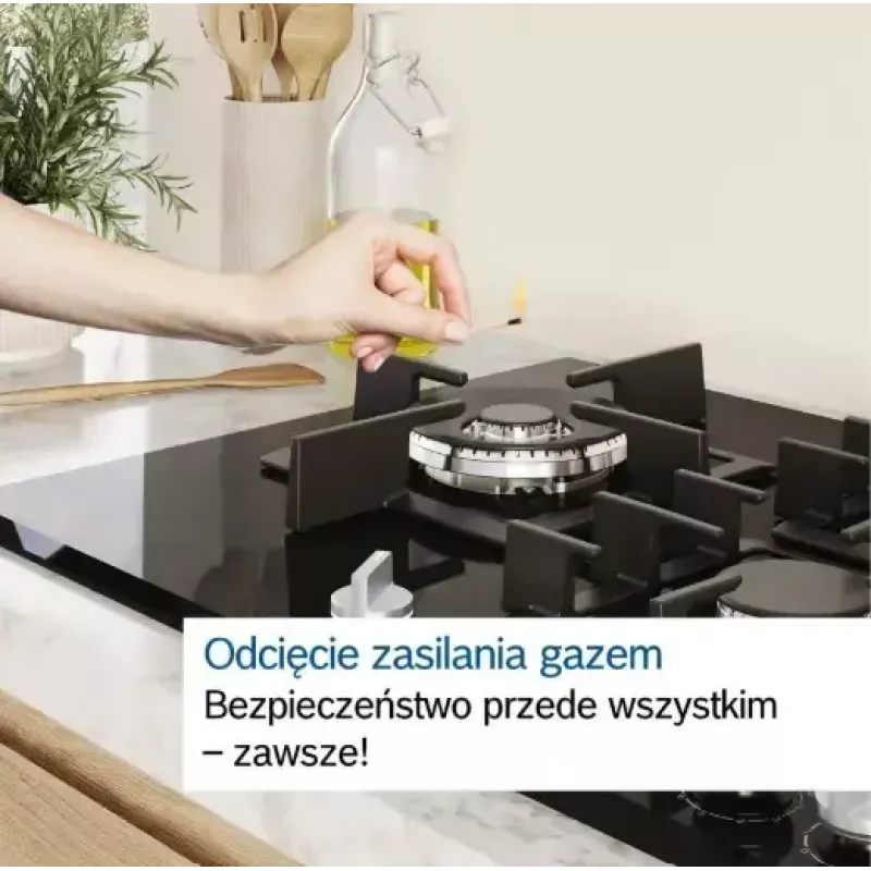 Bosch Serie 6 PCQ7A5I90 pliit Roostevaba teras Sisseehitatud 75 cm Gaas 5 tsooni
