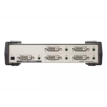 ATEN 4-pordiline DVI-heli/video jaotur, DVI, 4x DVI-I, 1920 x 1200 pikslit, must, hõbedane, metall, Full HD