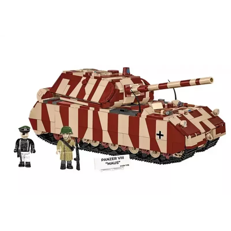 Cobi Building Blocks Panzer VIII Maus mudelikomplekt 1:35 skaalal COBI-3138, üksikasjalik sõjaväesõiduki koopia