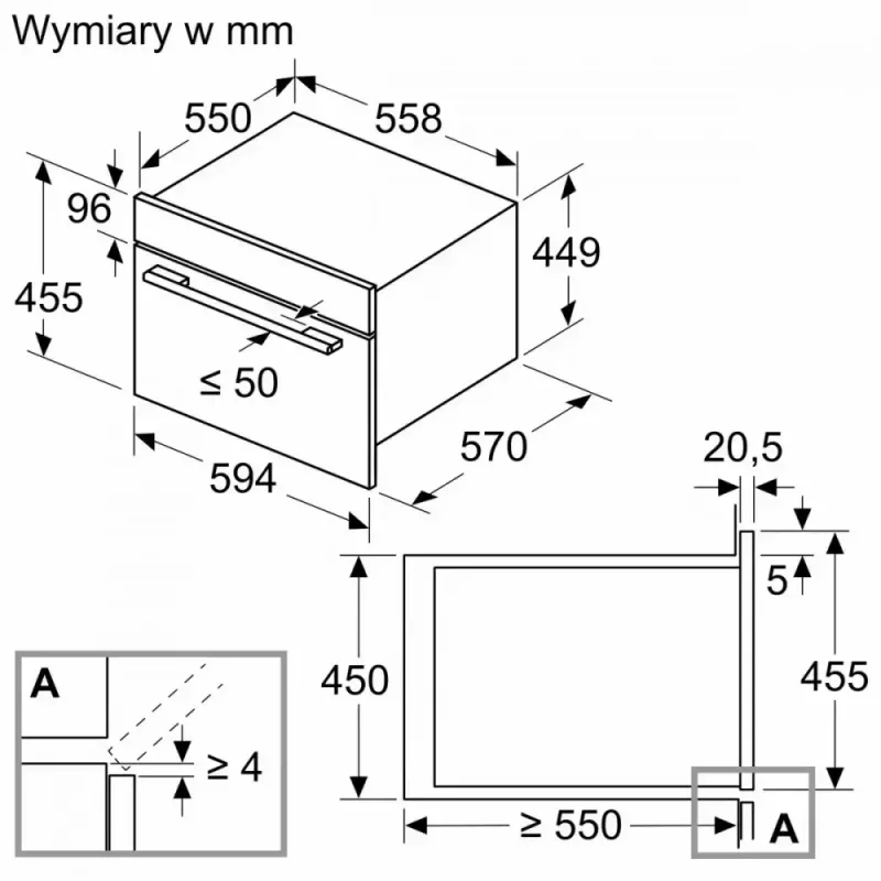 Bosch Serie 6 CMA585GB1 mikrolaineahi Must Kombineeritud mikrolaineahi Sisseehitatav 44 L 900 W
