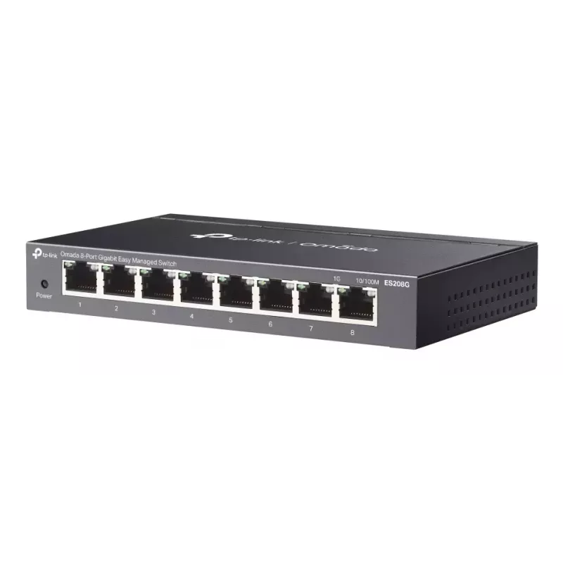 TP-Link Omada ES208G võrgukommutaator Hallatav L2 Gigabit Ethernet (10/100/1000) Must