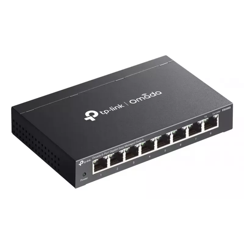 TP-Link Omada ES208G võrgukommutaator Hallatav L2 Gigabit Ethernet (10/100/1000) Must