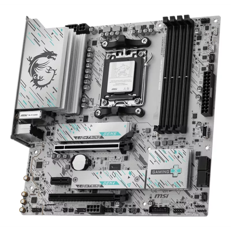Emaplaat MSI B850M GAMING PLUS WIFI — AMD B850, pesa AM5, micro ATX, DDR5, 4x DIMM, 3x M.2, Wi‑Fi 7, 5Gb LAN