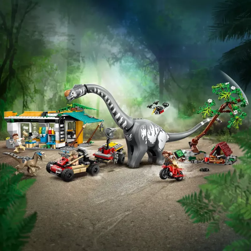 LEGO Jurassic World komplekt 76973 — raptor ja titanosaurus 3 figuuriga, 582 osa, vanusele 7+
