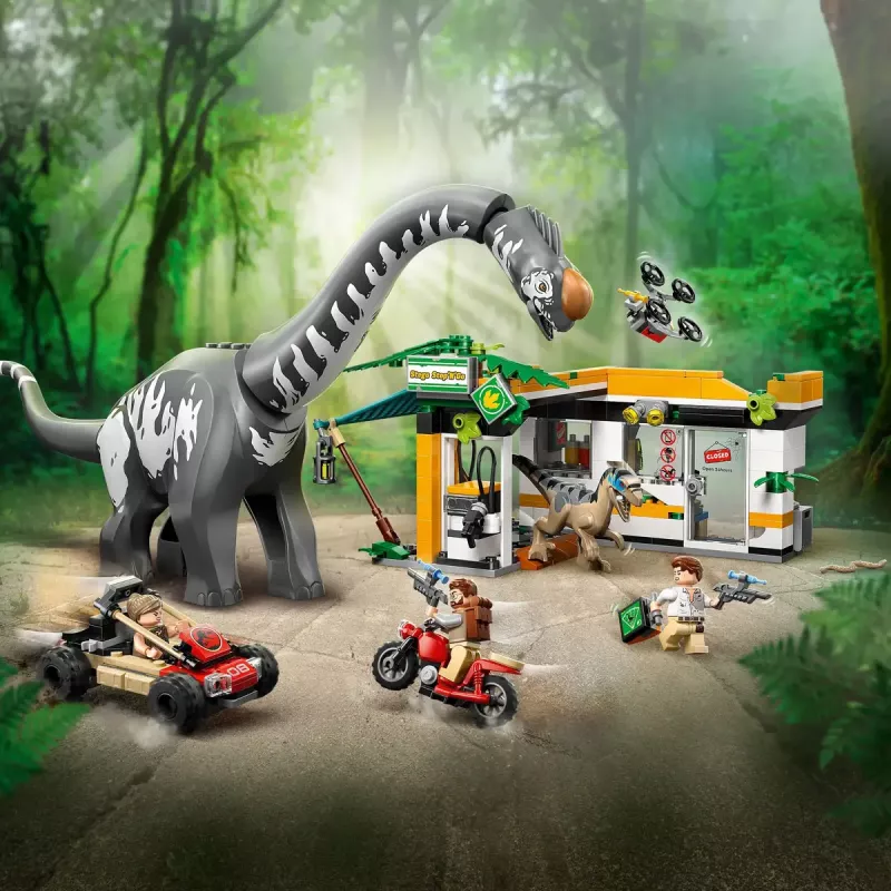 LEGO Jurassic World komplekt 76973 — raptor ja titanosaurus 3 figuuriga, 582 osa, vanusele 7+