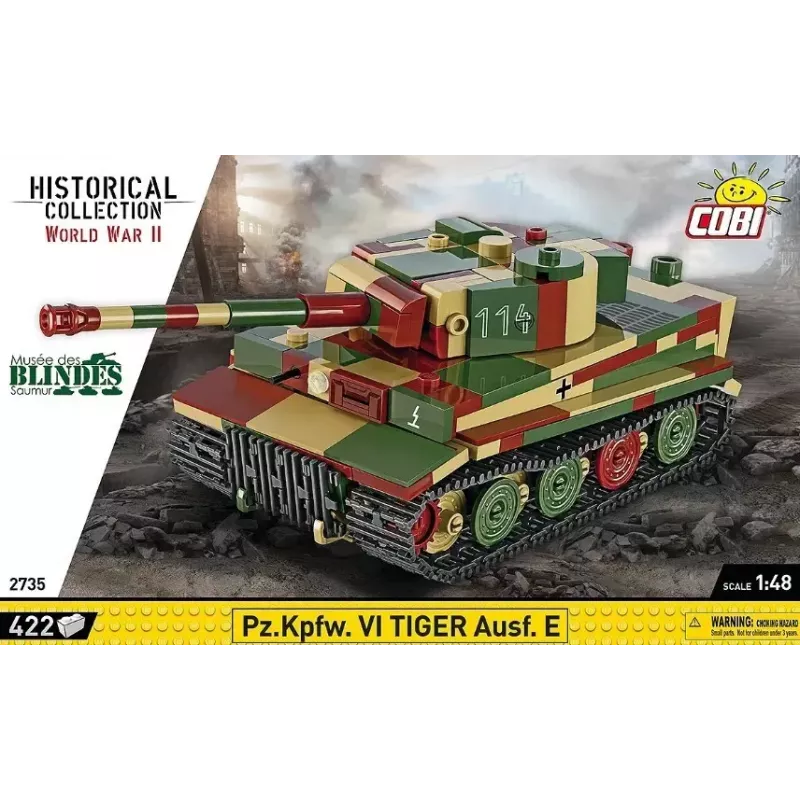 Mudelkomplekt Cobi Pz.Kpfw. VI Tiger Ausf. E mõõtkavas 1:35, detailne ehitusklotside komplekt