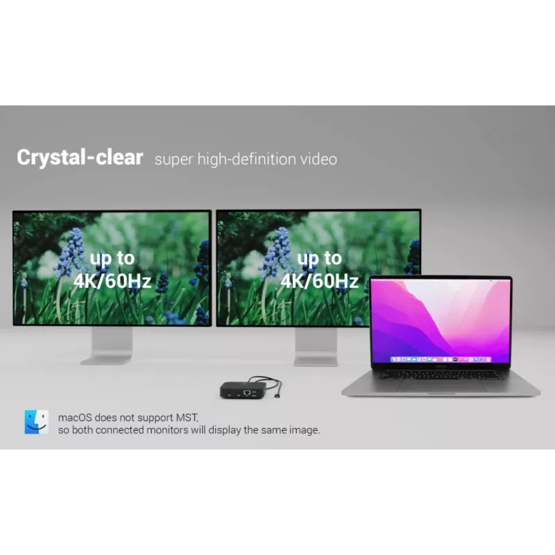 Dokkimisjaam ITEC USB-C Dual HDMI C31DUALHDMIDOCKPD — Dual 4K 60Hz, 100W voolutarve